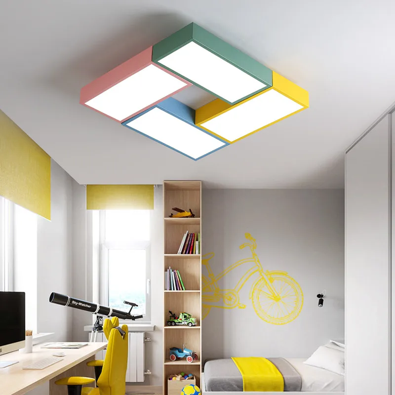 Stropné LED svetlo 72 W Moderné severské detské izby Detské Stropné svetlo LED Domáce svetlo s diaľkovou ovládacou spálňou svetlo farbu