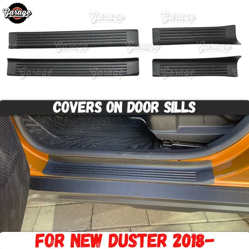 Strážne kryty na prahoch dverí pre Dacia Duster 2018- / Renault Duster 2021- ABS Plastic 1 Set / 4 PCS Príslušenstvo Vnútorné formovanie