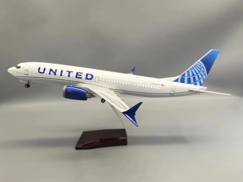 Stupnica United Airlines 737 Max B737 47 cm Diecasts AVIACION Aircraft Model kovový model lietadla Model Model Aircraft pre miestnosť Deco