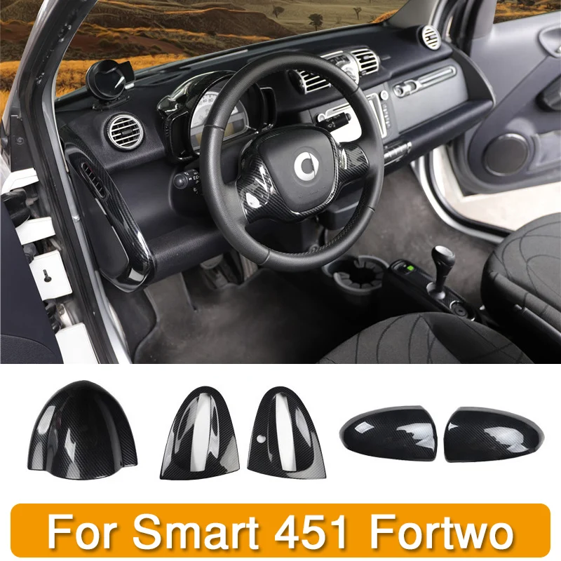 Styling auta Dekoratívny kryt Ochranné obaly s úpravou interiéru uhlíka ABS pre staré inteligentné 451 Fortwo CAR ACOPORY