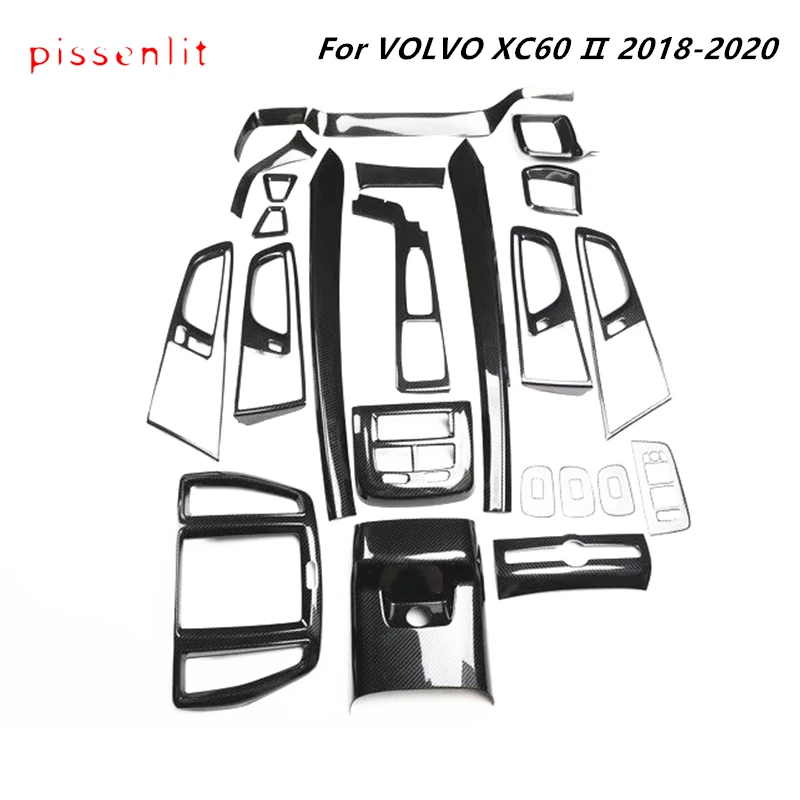 Styling automobilu Accessoires ABS uhlíkové vlákno dekorácie obklad pre Volvo XC60 XC-60 2018 2019 2020 2021 2022 Interiérové ​​nálepky