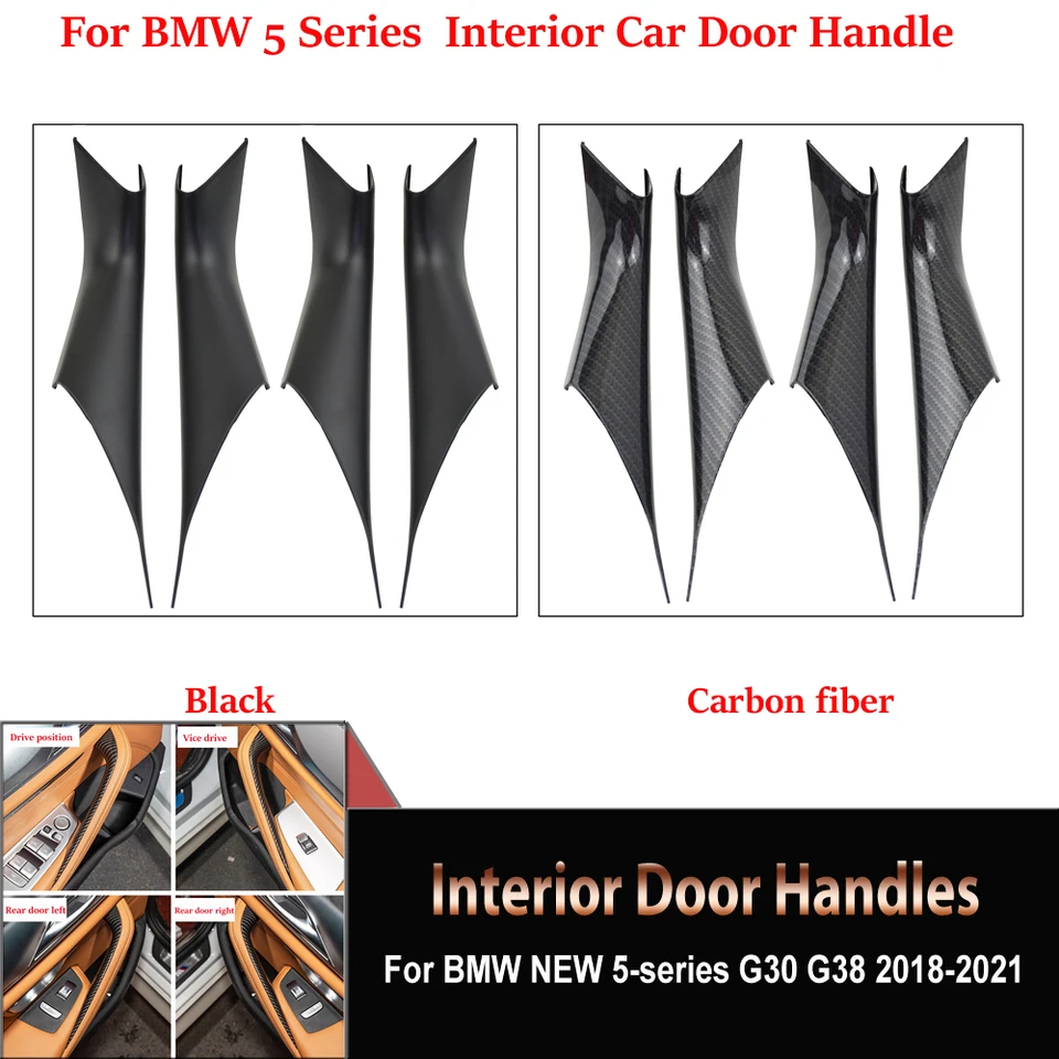 Styling automobilu Interiérové ​​dvere Panel Panel Cover Covers LHD/RHD lakťová lakťová lakťová ochrana Nové pre BMW Nové 5-série G30 G38 2018-2021