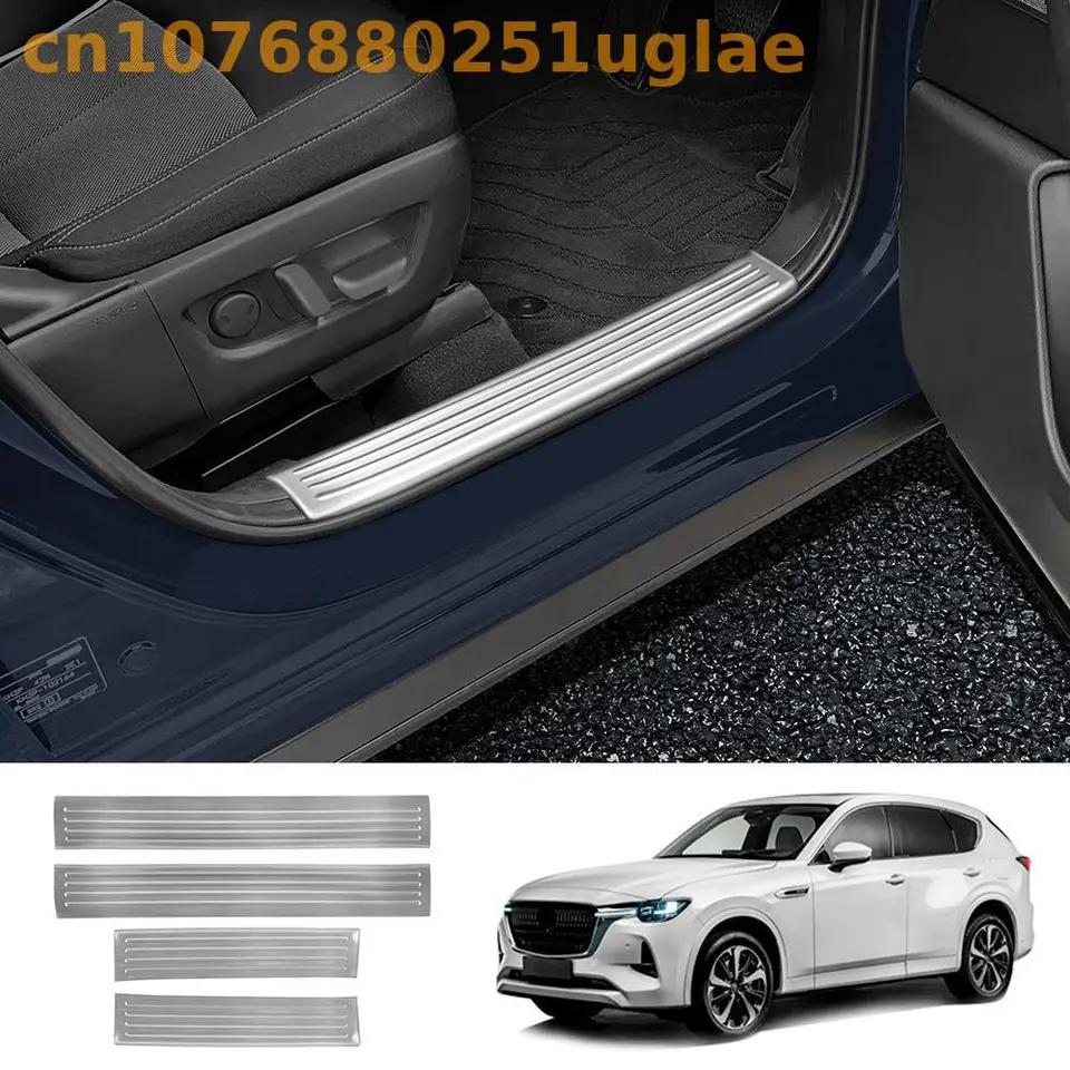Styling automobilu pre Mazda CX-60 2022 Nerezová oceľ Dvere Sill Sill Plave vítaný