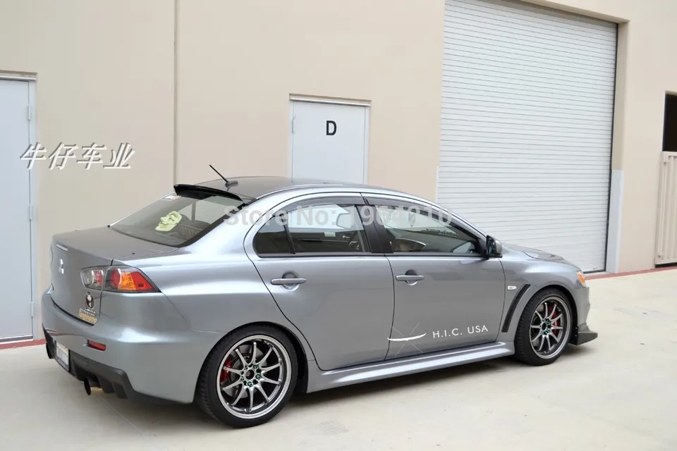 Styling automobilu pre Mitsubishi Lancer Ex Evo 2008 - 2015 ABS Plastový materiál Zadný strešný spojler Slnko Soer Spoiler Wing Wing