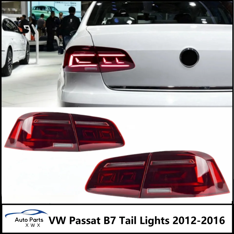 Styling automobilu pre VW Passat B7 Tail Lights 2012-2016 Magotan LED Tail Lamp B.5 Návrh DRL DYNAMI SIGNAL BRKZU AUTO
