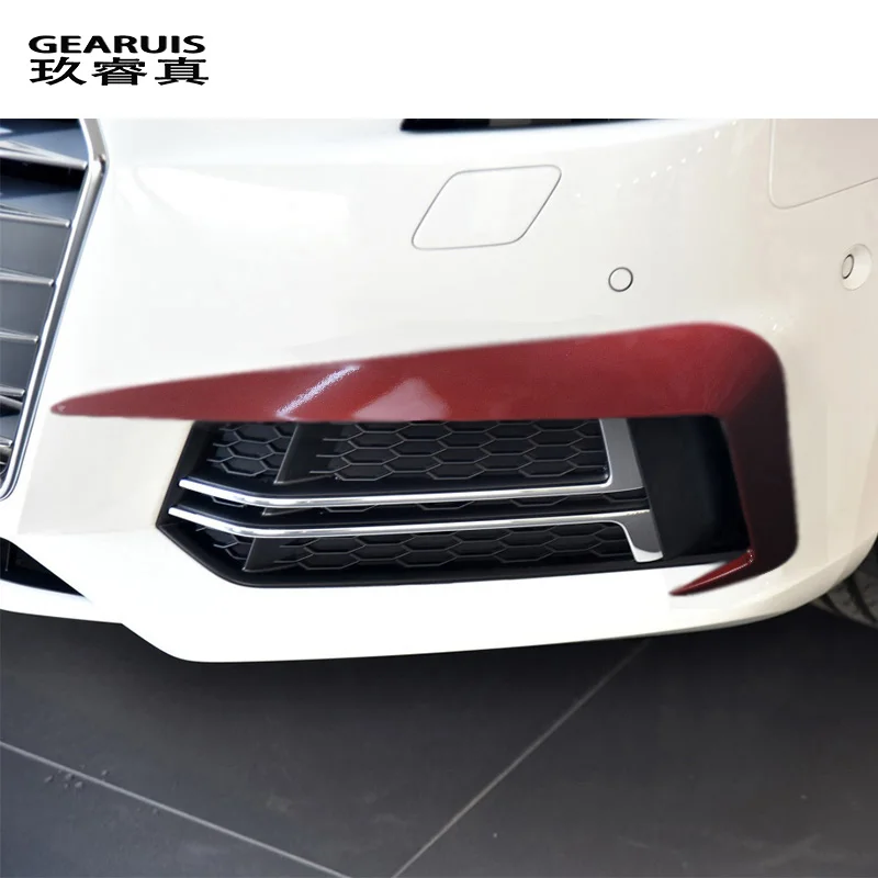 Styling automobilu predná hmlová lampa veterný nôž na krycie prúžky pre Audi A4 B9 Športový štýl Spoiler vzduchový nôž upravený automatickým doplnkom