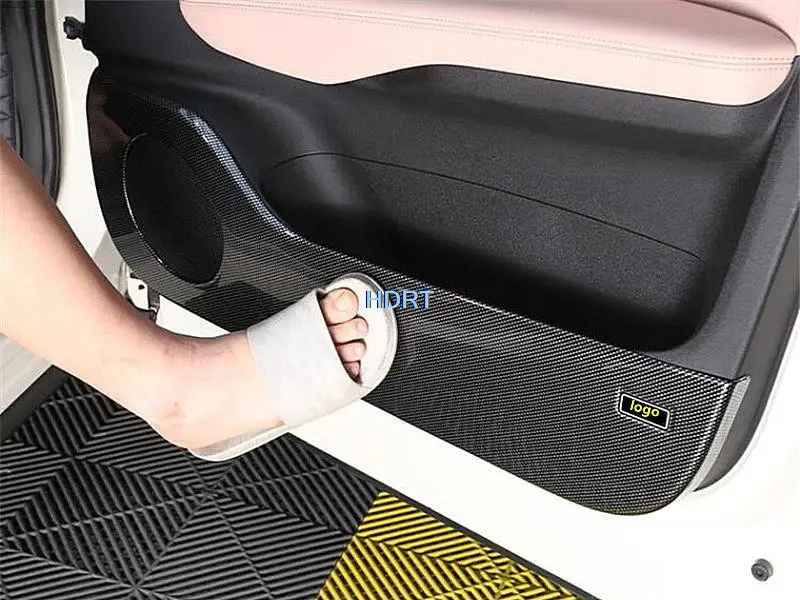Styling automobilu uhlíkové vlákna antiko -kick tanier Tink Cover Cover Ochranca dekorácie príslušenstvo nálepka pre BYD SEAGULL ATTO 1 2023 +