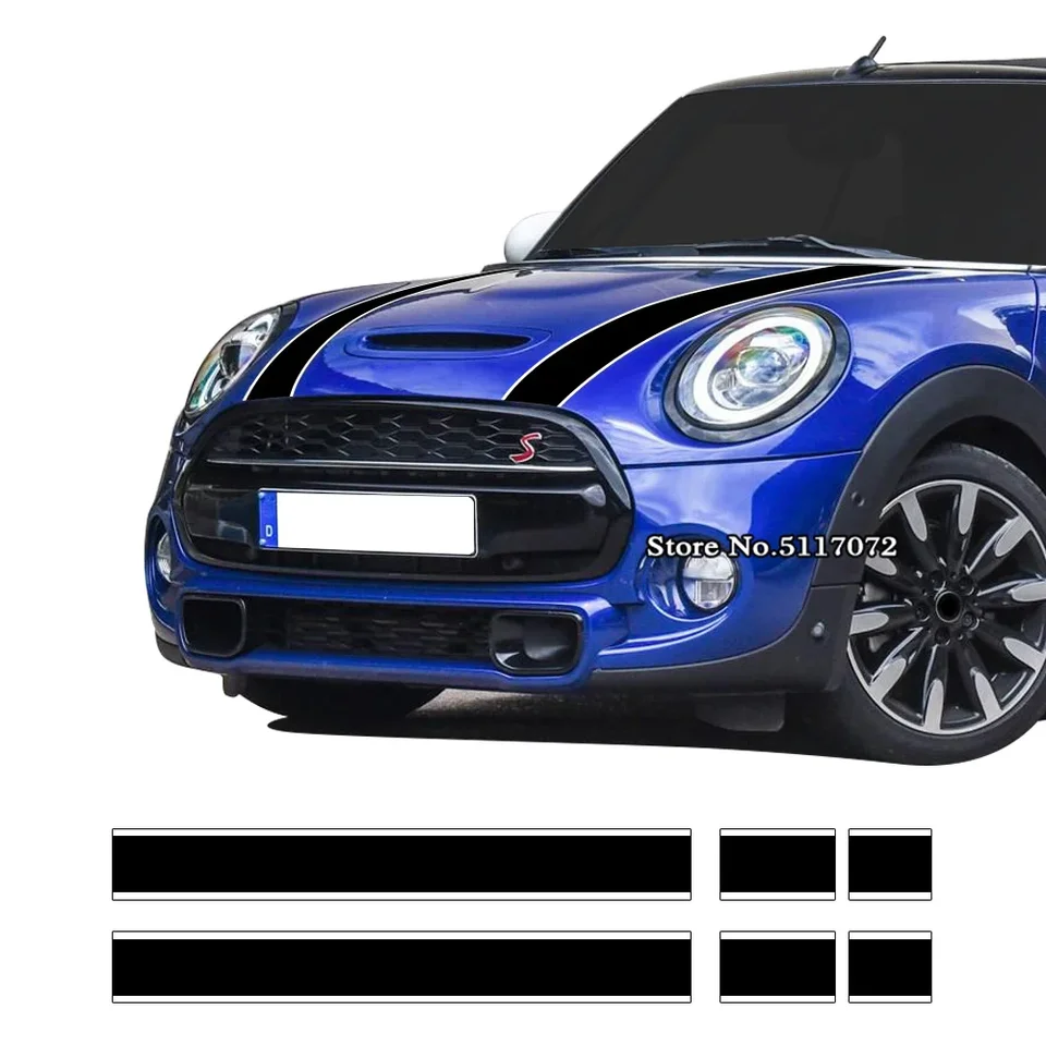 Stylingový kapucňa kapucňa kapota strihov pokrytie nálepiek na nálepky pre mini Cooper R50 R52 R53 R56 R57 F55 F56 F56 Hatch Accessories
