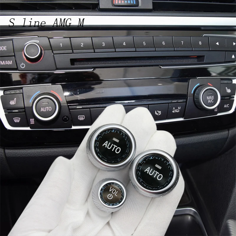 Stylingový štýl Kryštál Klimatizácia tlačidiel Tlačové kryty STICKERS TRIST PRE BMW 1 2 3 4 séria F20 F21 F22 F23 F30 F34 F31 F32