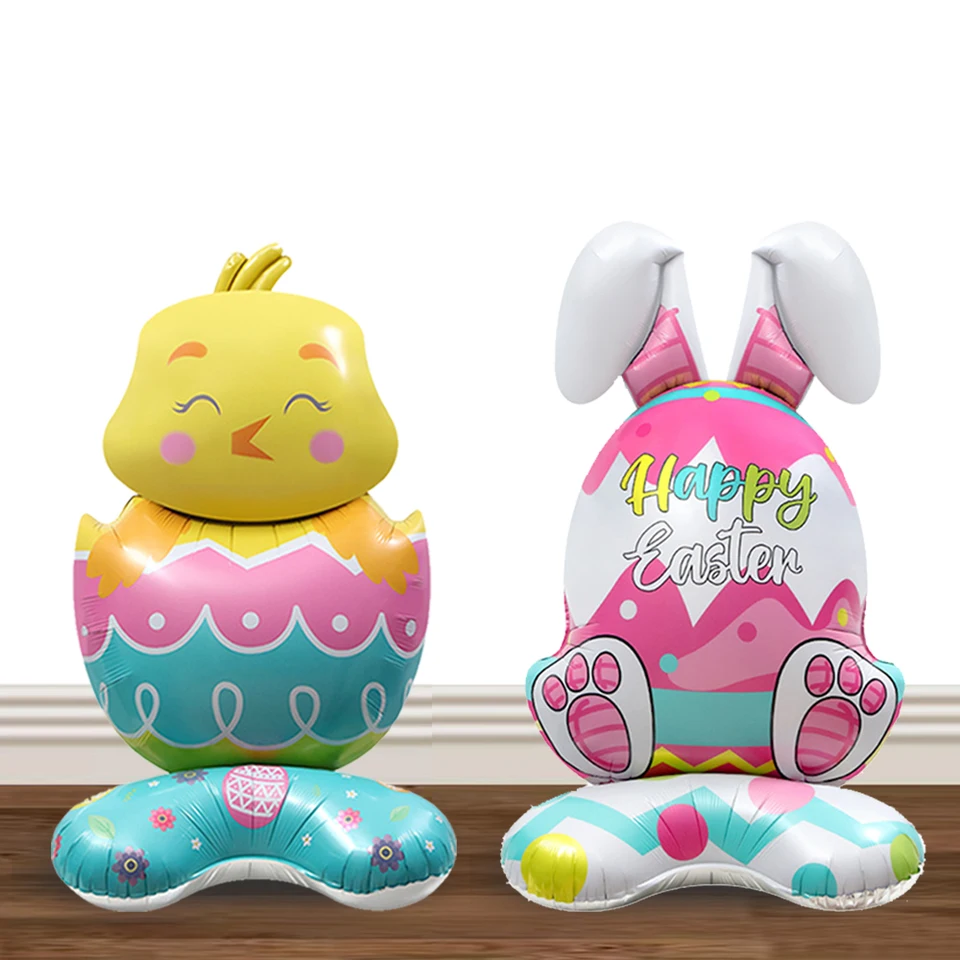 Stály veľkonočné vajíčko Chick Rabbit Balón Veľkonočný balón Bunny Balón Spring Veľkonočná večierok Dekorácia Veľkonočné domáce dekorácie Dodávky