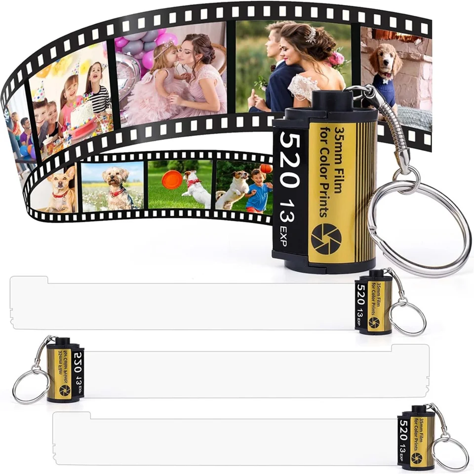 Sublimation Planks Products Photo Sublimation Memory Camera Roll Keychain Jar obsahuje 20 fotografií, sublimačné doplnky