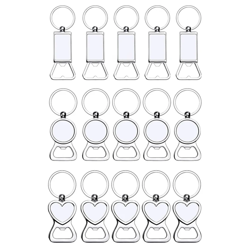 Sublimačné bloky Kľúčenky Keychains kovový otvárač tepla prenos tepla sublimačné kľúče pre personalizovanú sublimačnú fotografiu