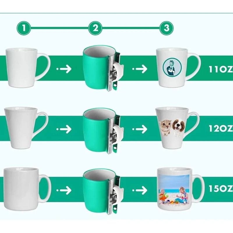 Sublimácia hrnčeka Silikónový hrnček na hrnček na hrnček 11oz šálku svorky- 11oz 12oz 15oz vysoká elasticita 55 kf