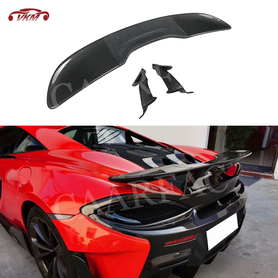 Suché uhlíkové vlákno 600LT v štýle automobilu Zadný spojler Racing Trunk Tail Wings for McLaren 540C 570S 570GT SPOILER