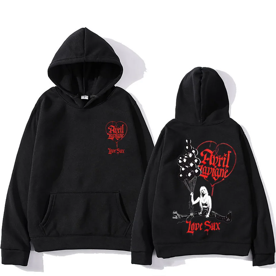 Sudaderas s kapucňou Avril Lavigne na jeseň/zimné hip hopové mäkké mikiny
