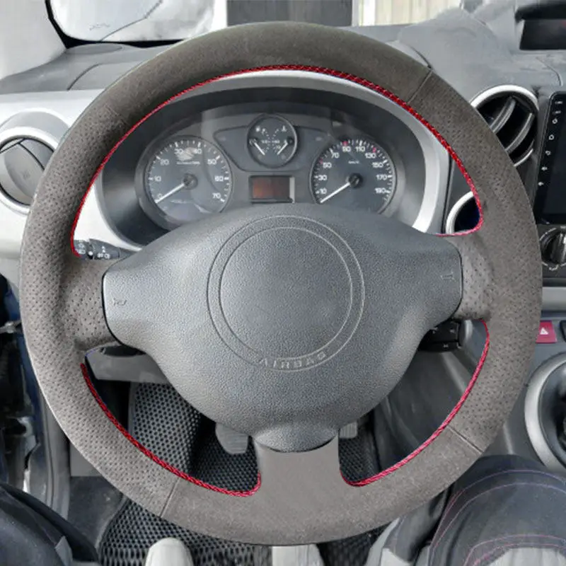 Suede perforovaný kožený pokryt pre Peugeot 207 Partner Partner Citroen Berlingo Jump