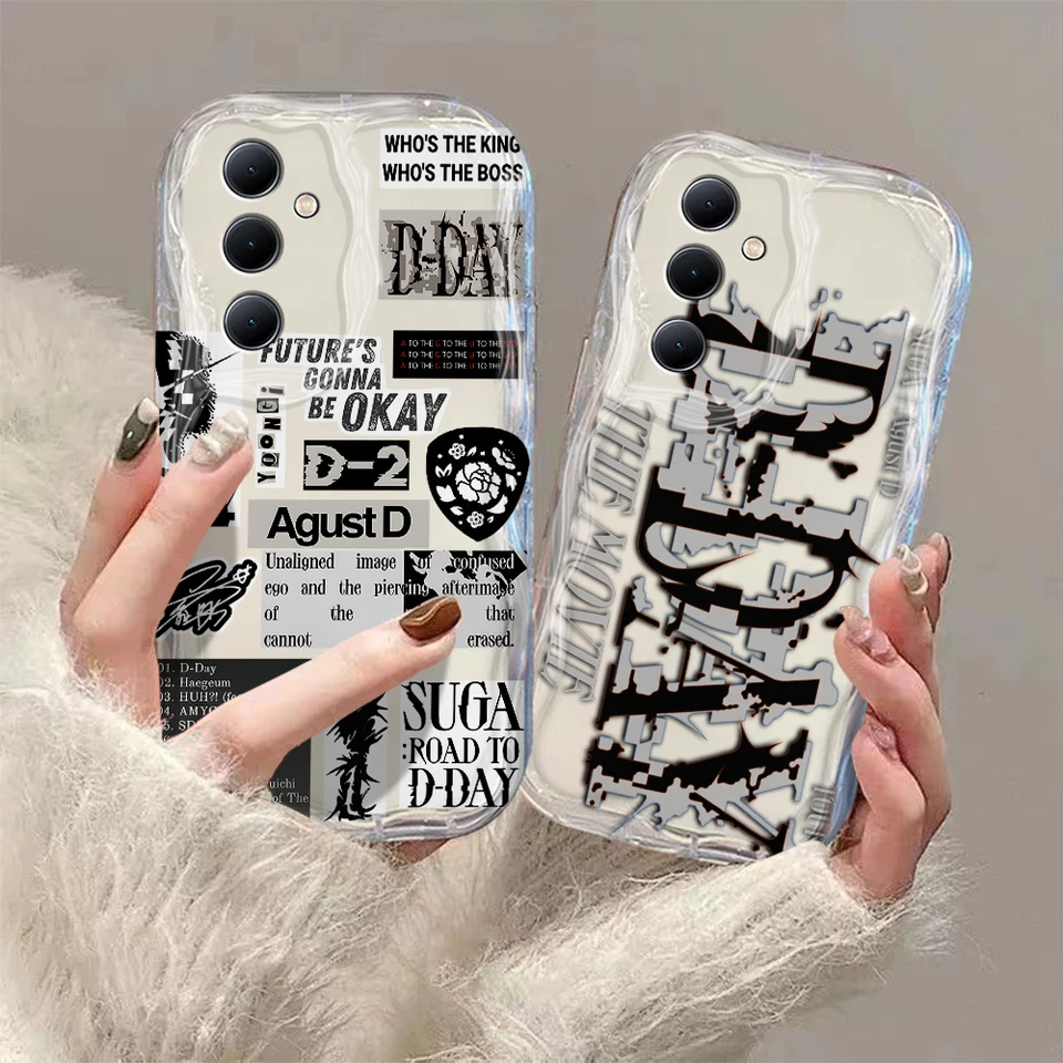 Suga D-Day 3D vlny puzdro pre Samsung A73 A72 A71 A55 A54 A53 A35 A34 A33 A25 A24 A23 A15 A14 A13 A05 A04 A04 A03 4G 5G Cover Cover Cover