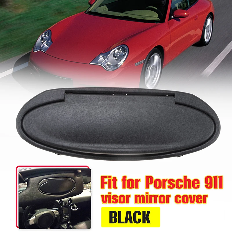 Sun Visor Mirror Cover Rám čierny Fit na roky 1996-2010 Porsche 996 /997 - 911 986 /987 Boxster Cayman CAR ACTION