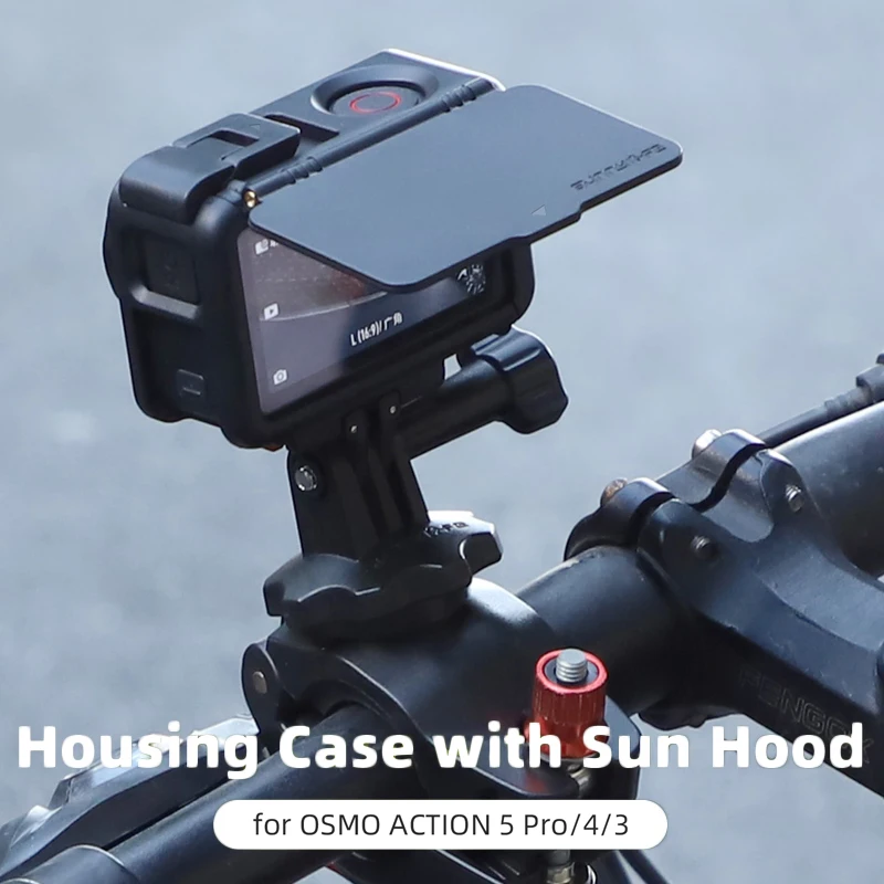 Sunshade Rabbit Cage pre DJI Action 5 Pro/Action 4/3 Case Anti-Drop Skladacia expanzná expanzná držiak Boder Rám Sunhood príslušenstvo