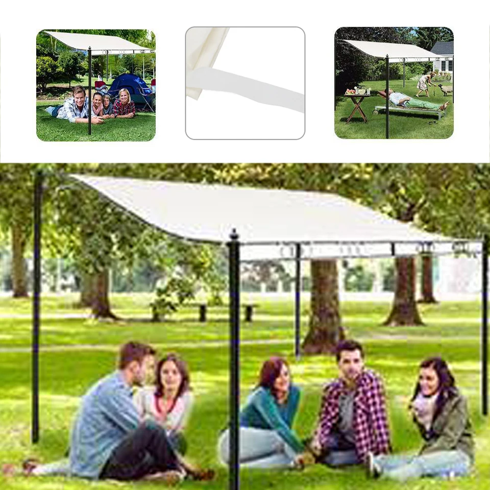Sunshelter Witerproof Sunshade plachta obdĺžnik záhradný slnečný krém slnečný tieň pre vonkajšie kempingové markízy (bez stojana)