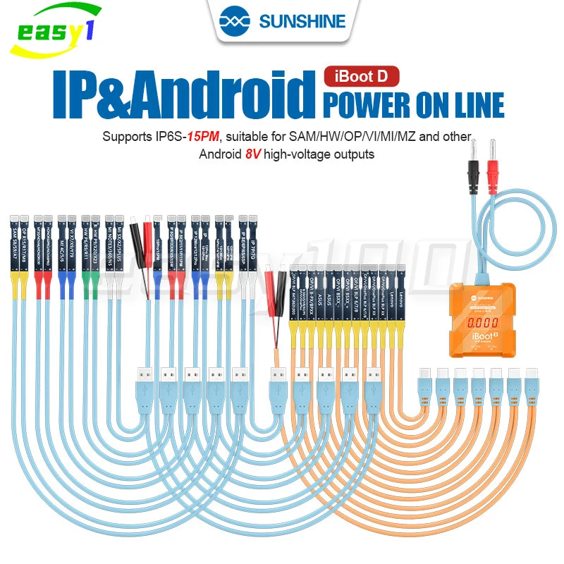 Sunshine IBoot SS-905D SS-908E DC Power Supply Android Mobile Cable Cable pre iPhone 6-13 14 Pro Max