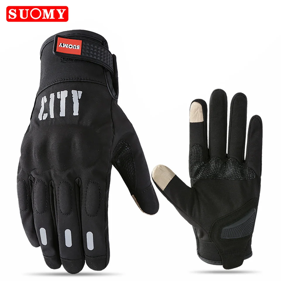 Suomy City Rukavice dotykovej obrazovky Vodotesné motocyklové rukavice pretekárske motokrosy/motorky Rukavice Rukavice Rukavice Čierne motoqueiro Guantes #