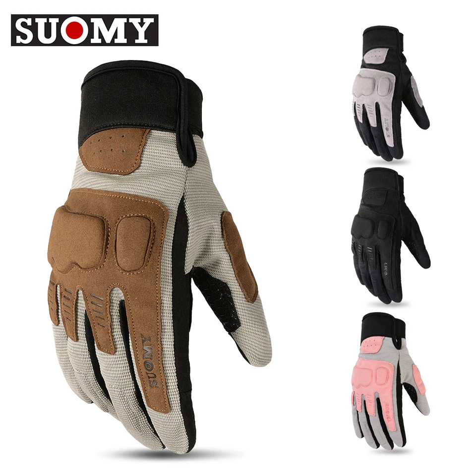 Suomy Suomy Macaron Men Ženy Motocyklové rukavice priedušné motokrosové pretekárske motocykle jazdiaca Guantes dotyková obrazovka cyklistické rukavice