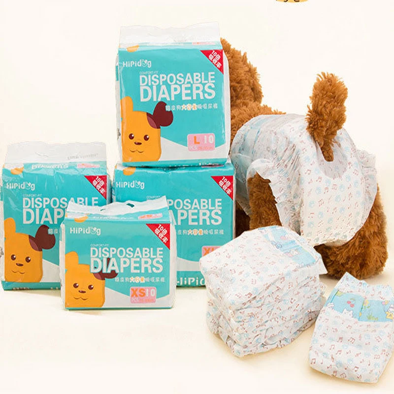 Super absorpčné fyziologické nohavice psie plienky pre psov psov psí psa jednorazové nepriepustné plienky Puppy 10ks/balenie