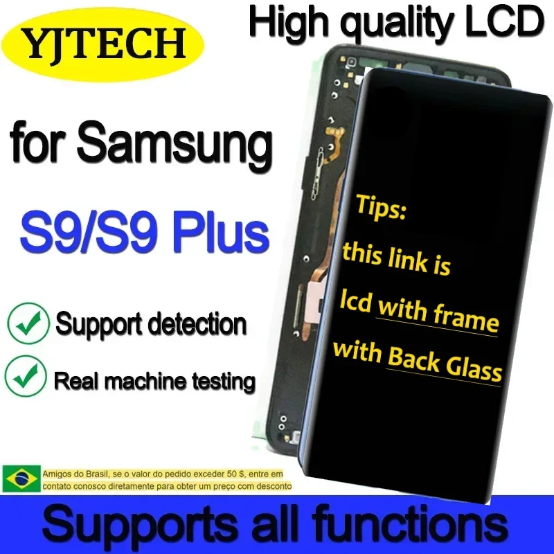 Super AMOLED NAPRAVENIE pre Samsung S9 G960 G960F LCD DISPLEY SCREE SCREE S9 PLUS G965 G965F so zadným sklom