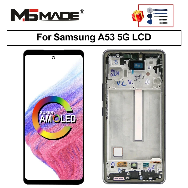 Super AMOLED pre Samsung Galaxy A53 5G LCD displej dotykovej obrazovky SM-A536B SM-A536B DS Zostava Zostava pre Samsung A53 5G LCD