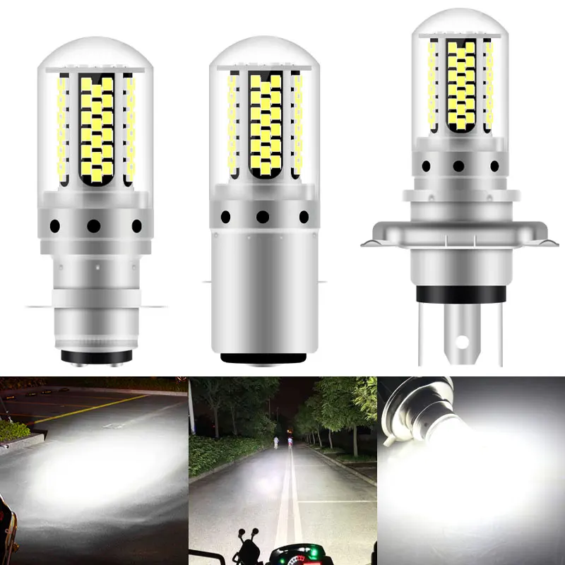 Super Bright H4 P15D BA20D H6 Motocyklové svetlomety LED žiarovka 2016 Chips 108SMD CANBUS H4 svetlometový svetlica s vysokým svetovým lúčom