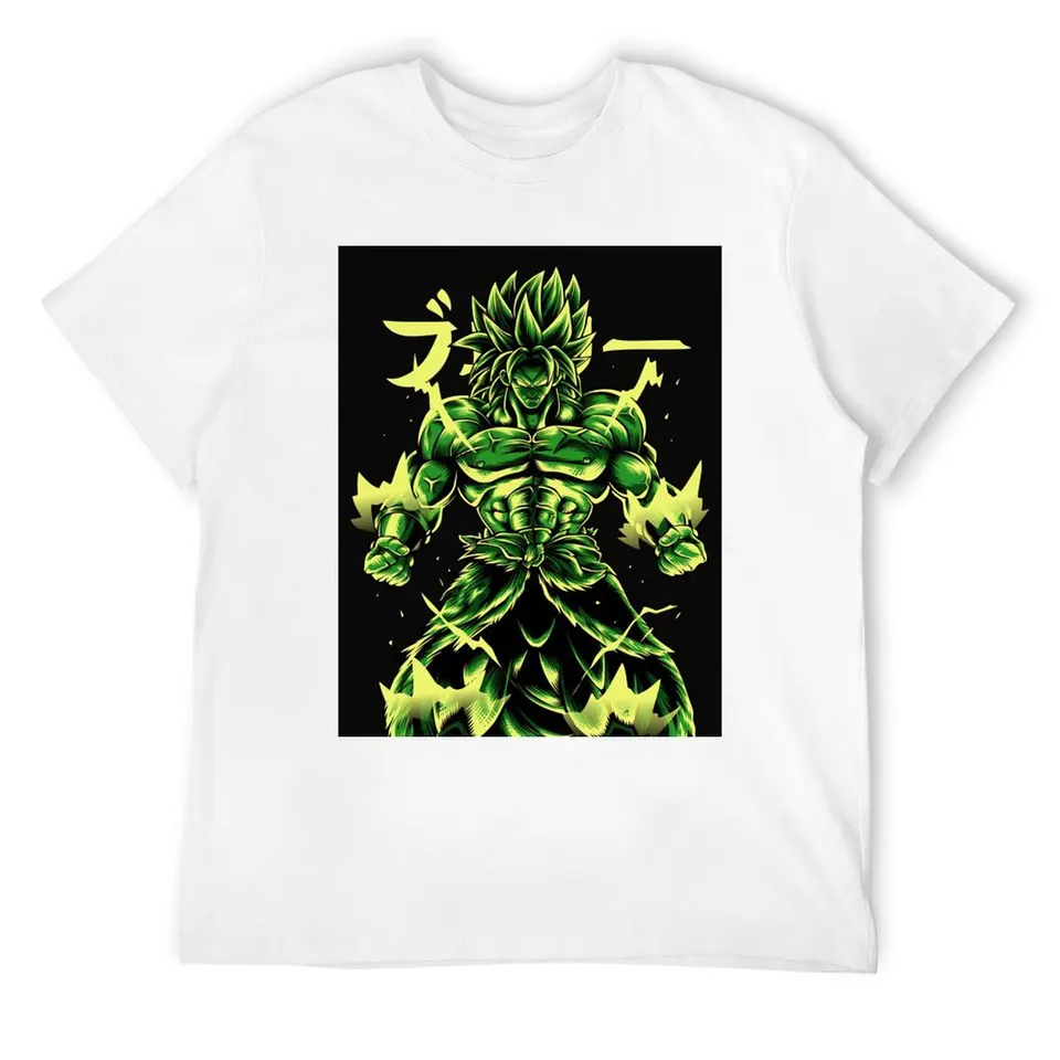 Super Broly Tričko Tričká s nadmerným prispôsobeným tričkám Funny T tričká pre mužov