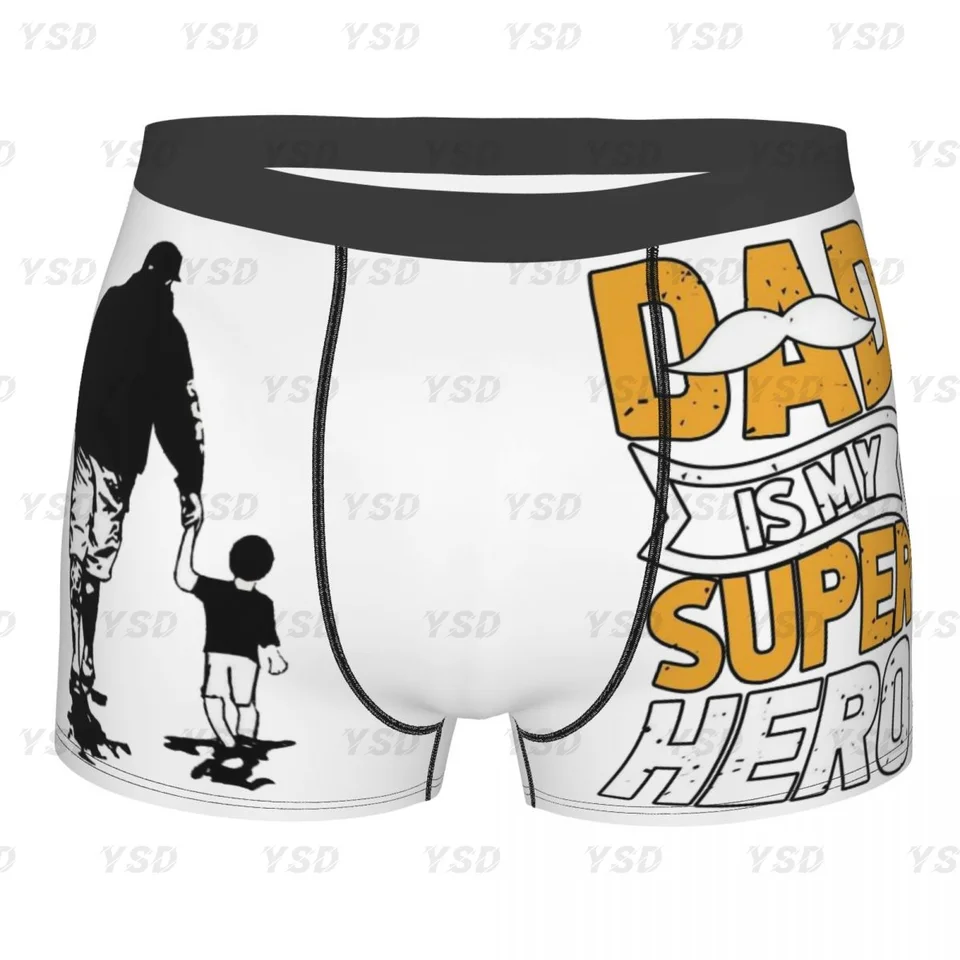 Super Dad Men's Boxer Slifs, Vysoko priedušné spodky, špičkové 3D tlačové šortky darčeky Deň otcov