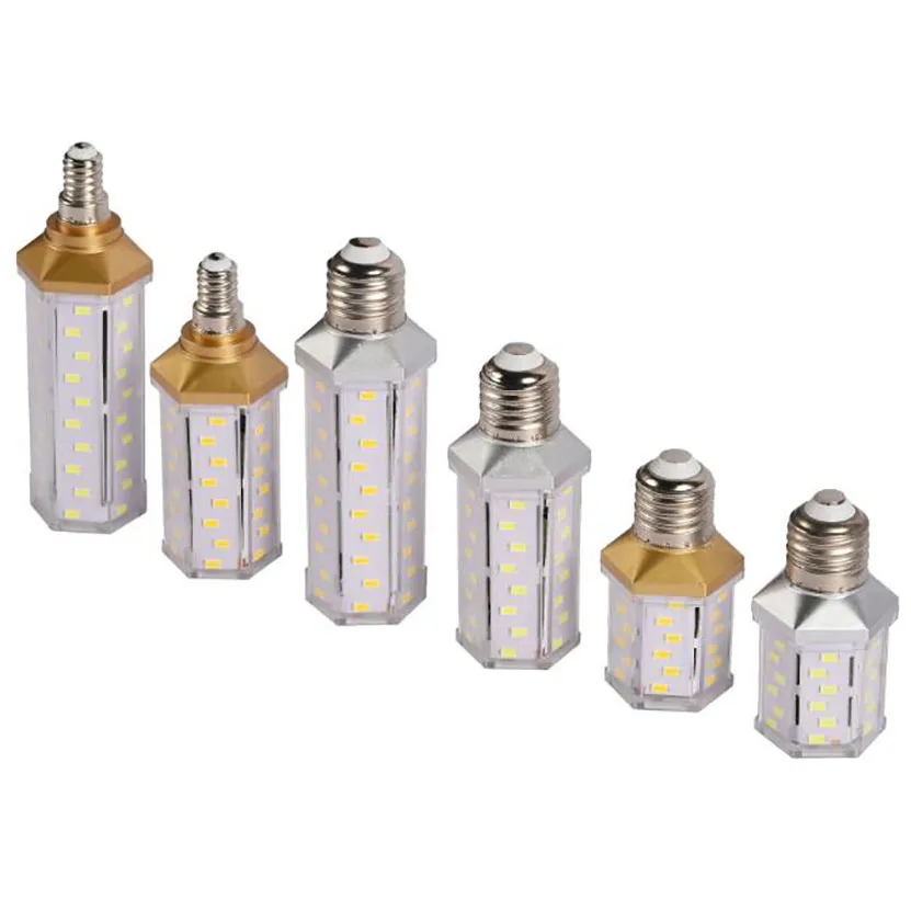 Super dlhá životnosť E27 E14 10W 15W 20W LED lampa kukuričná žiarovka AC85-265V bez blikania 2835 SMD LED svetlo / osvetlenie