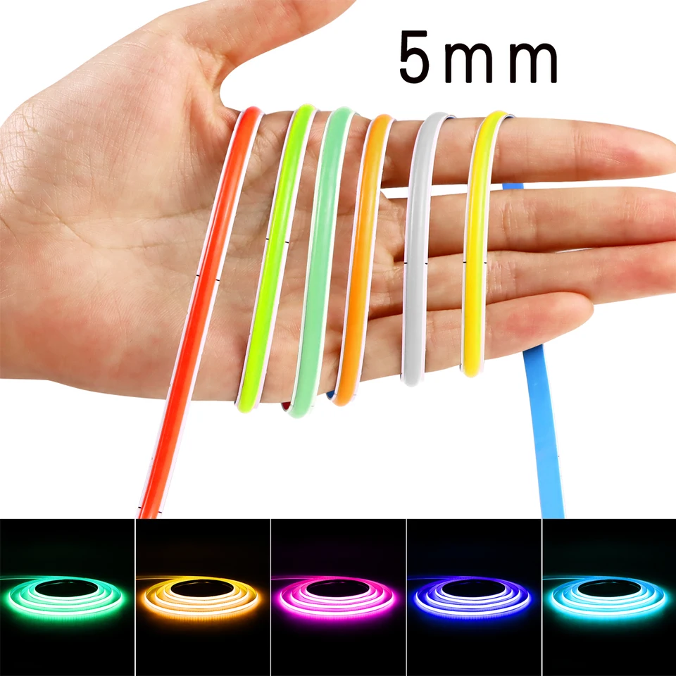 Super jasná fobová jednostranná kabína LED pásik LED LIGHT Flexibilný PCB 12V ultra tenká 5 mm neónová páska pre kuchynskú skrinku