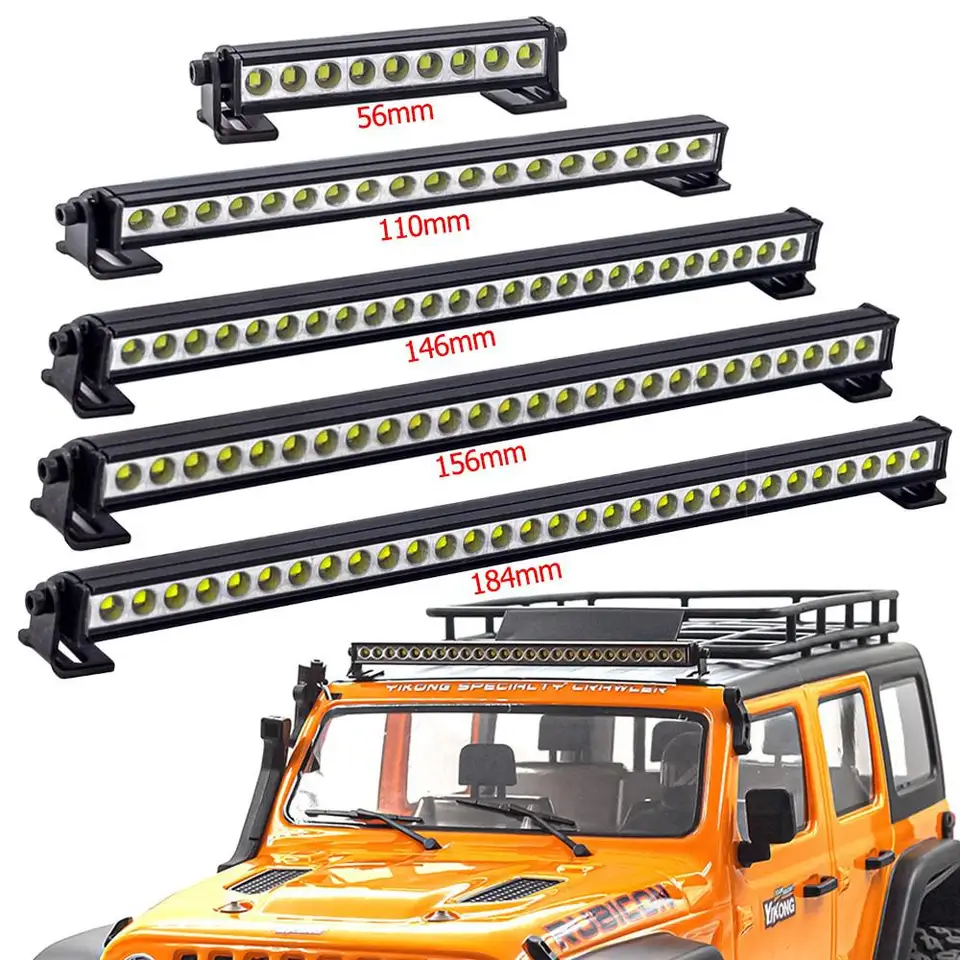Super jasná LED svetlá tyč RC RC Strešná lampa pre 1/10 RC Crawler Axial Capra SCX10 II 90046 RGT EX86100 TRX6 TRX-4 D90
