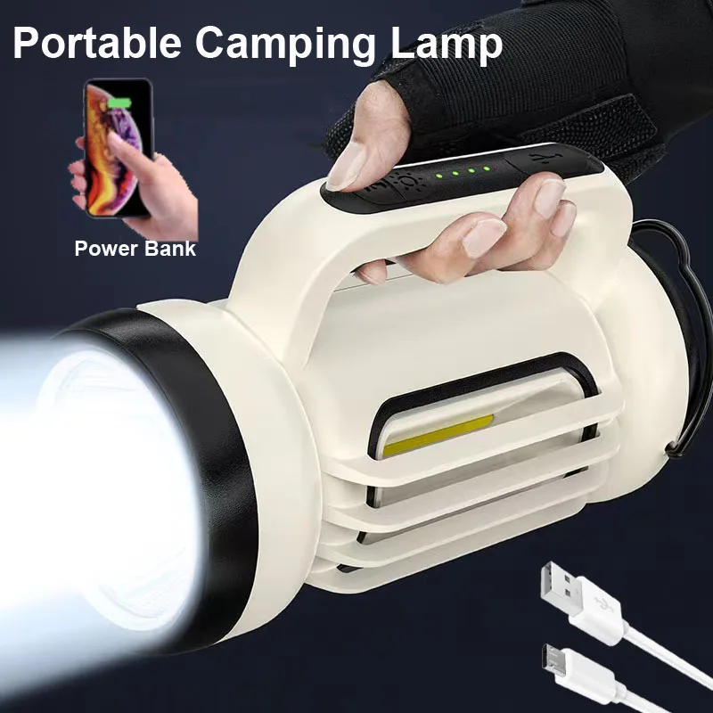 Super jasné LED pracovné svetlo USB nabíjateľné ručné svetlometové svetlo svetlometový svetlomet vodotesná pracovná lampa s bočným svetlom