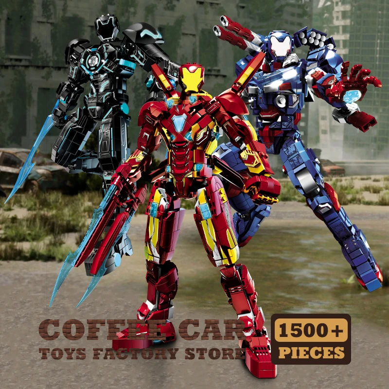 Super Mecha Warrior Buildir Blocks Blocks Hračky superhrdinov Armor robot robot tehly MOC Akčné figúrky Dospelí chlapci deti vianočné darčeky