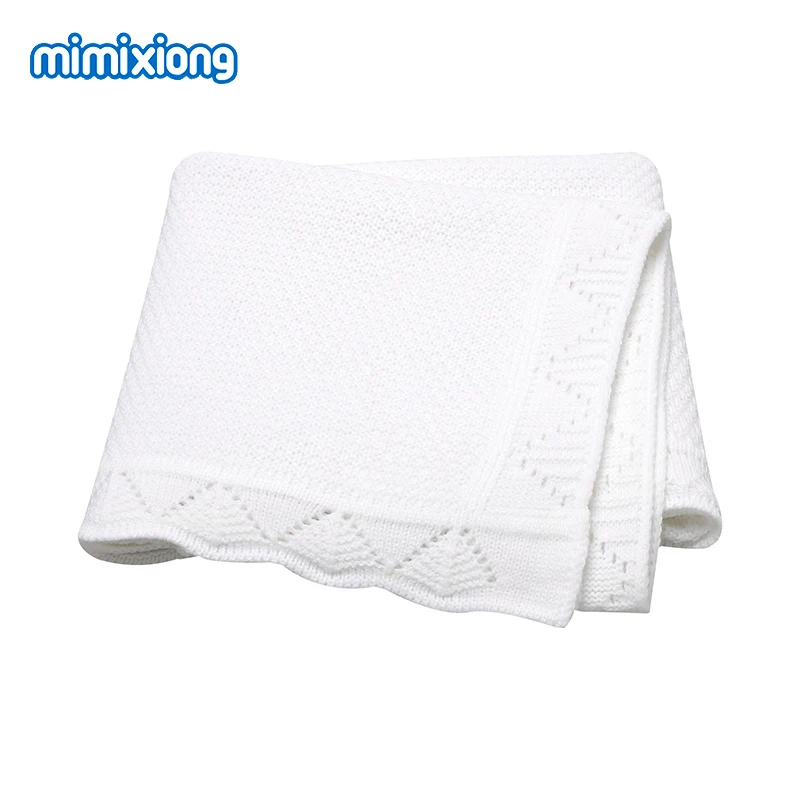 Super mäkké detské prikrývky Swaddle Wrap 100*80 cm pletená čistá farba Sleeping Sleeping pre kočík Bassinet Comfort All Seasons