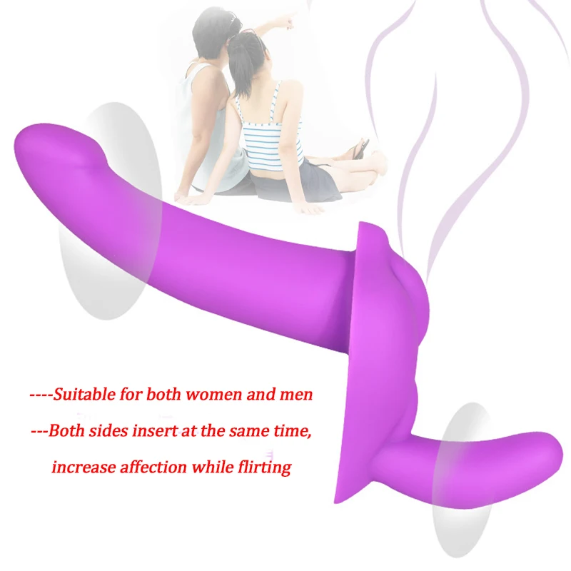 Super mäkký popočet Silikón dildo ženský dvojitý hlava G Spot Vagina Massager Anal Plug Sex Hračky pre ženy pár lesbičky