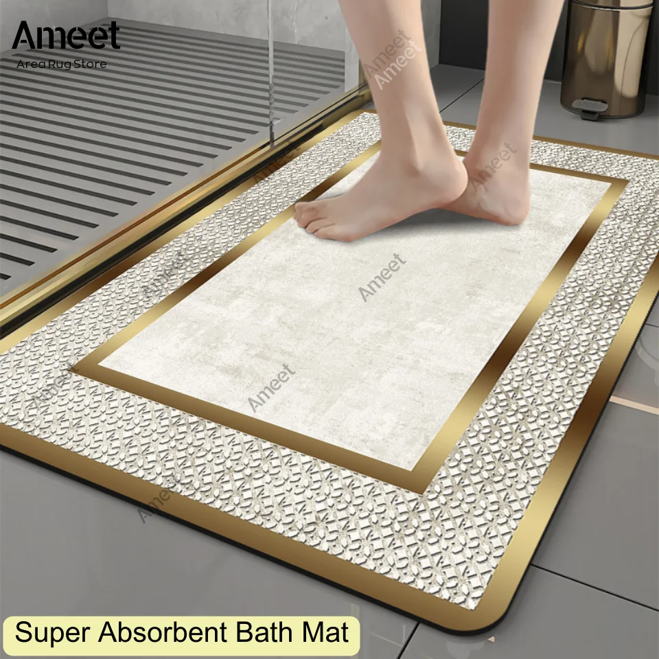 Super nekĺzanie kúpeľňovej kobercovej vody Absorbujúca zlatý koberec Luxusný kuchynský koberec malá kúpeľňa MAT DOM DOMOV VSTUPNÝ VLASTNÍK