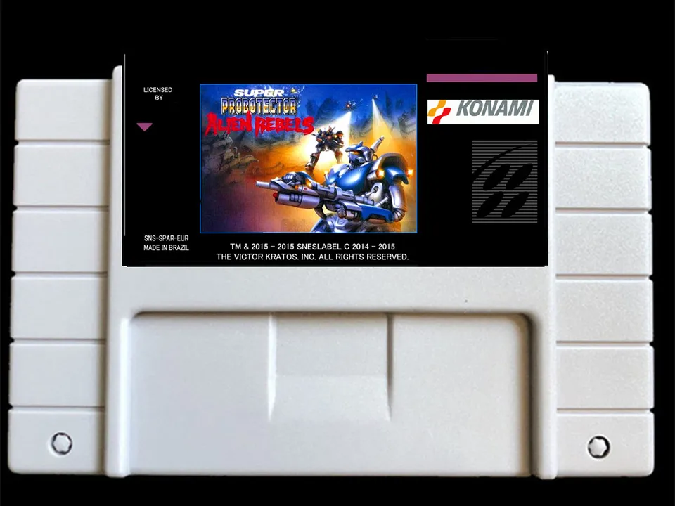 Super Probotector+Aliens USA-NTSC Verzia 16 Bit 46 PINS Karta pre retro konzolu