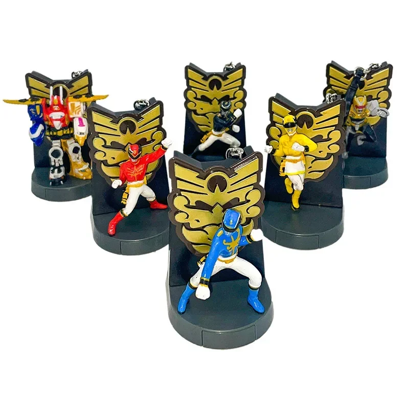 Super Sentai Dinosaur Rangers postava Mega Force Megazord Robot Knight Model Keychain Collectible Hračky Doll Doll Doll