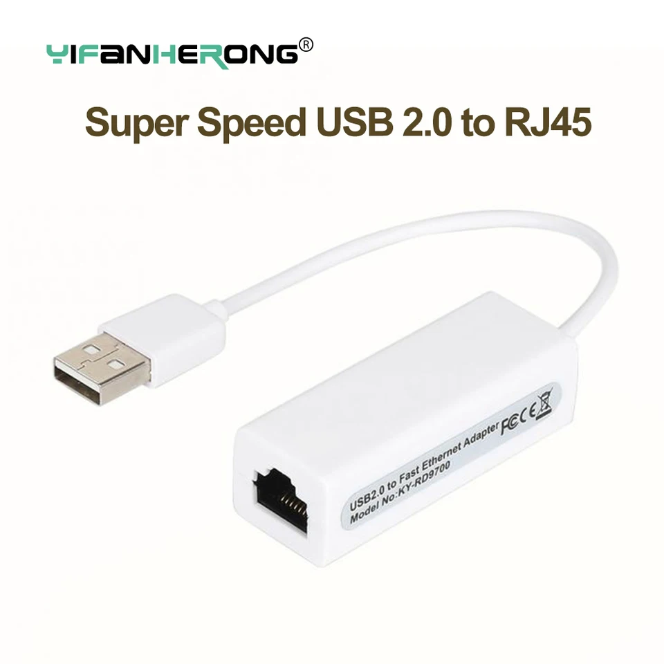 Super Speed ​​USB 2.0 až RJ45 USB2.0 do ethernet Network Adapter Card Card 10MBPS pre sieťovú kartu siete prenosných počítačov so systémom Windows7/8/10 PC