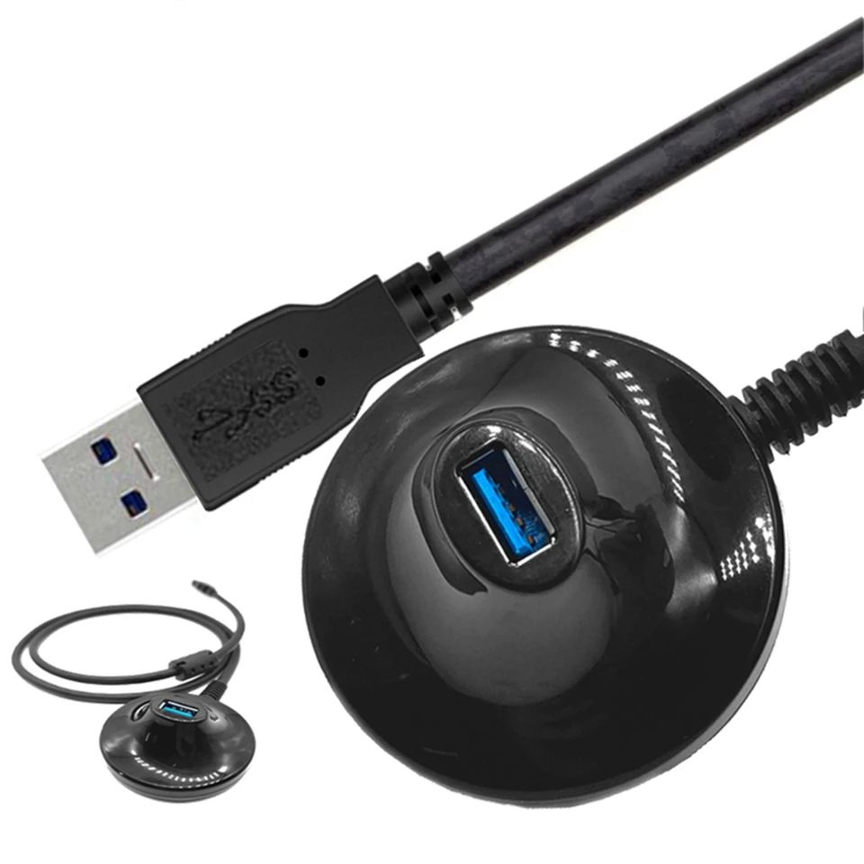 Super Speed ​​USB 3.0 Muž a ženská predĺženie bezdrôtové WiFi USB nabíjačka a predĺženie dát Cradle Base Base Docking Cable 1,5 m