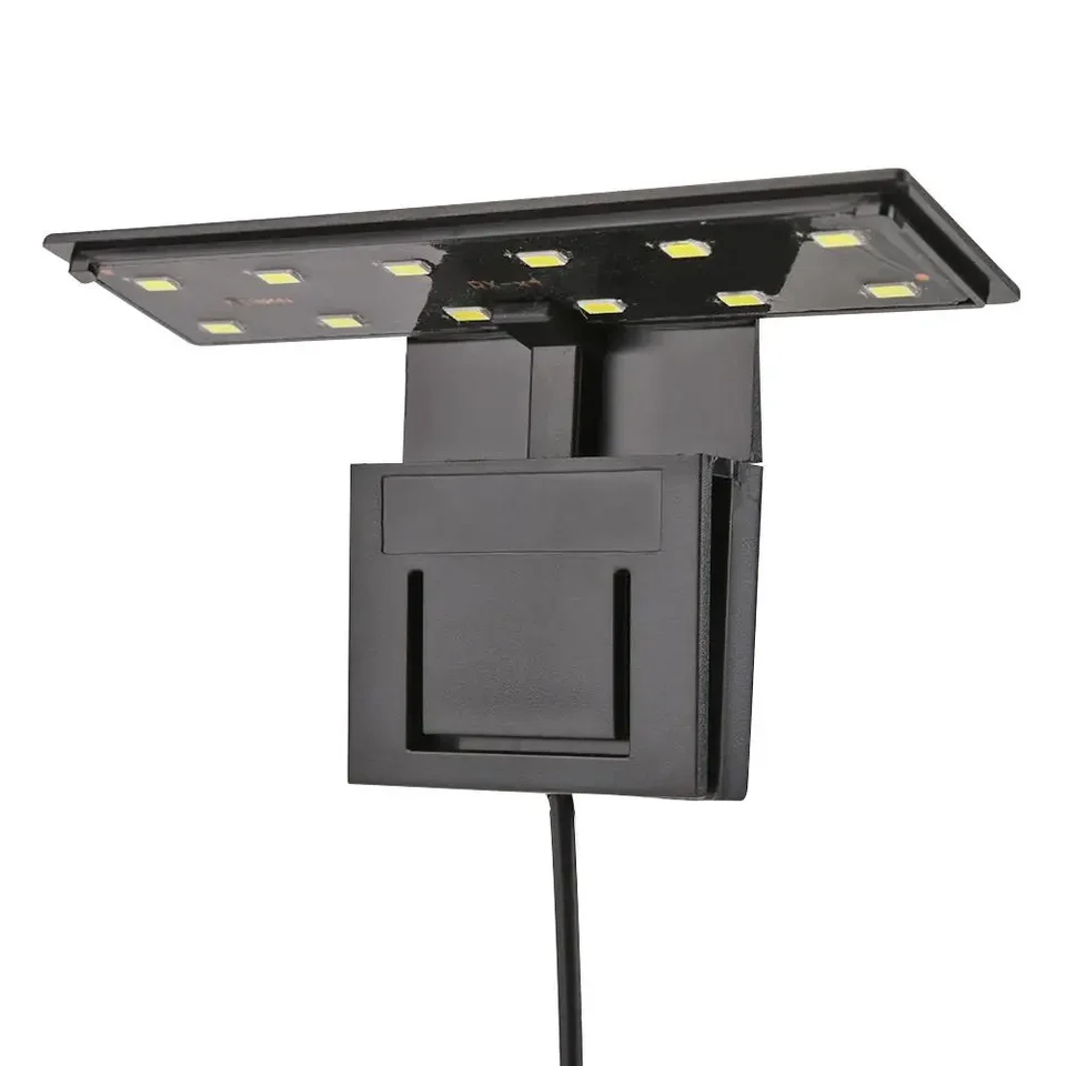 Super tenké 5W LED vodotesná akváriová lampa pre vodné rastliny pre ryby Rast Rast Clip-On Lighting Light Aquarium Fish Tank Light
