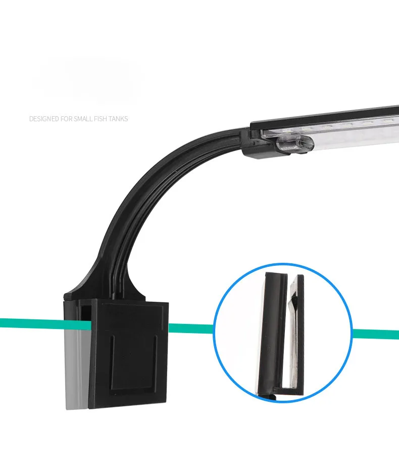 Super tenké LED akvárium akvárium Rybí nádrž Svetelné osvetlenie Vodná rastlina Rastú svetlo vodotesná spona na lampa LED Grow Lights Grow Light