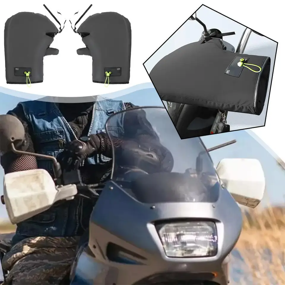 Super teplé vodotesné veterné vodiče na motocykli zimná rukoväť na motocykli rukavice rukavice rukavice rukavice ručné muffs ba p9w4