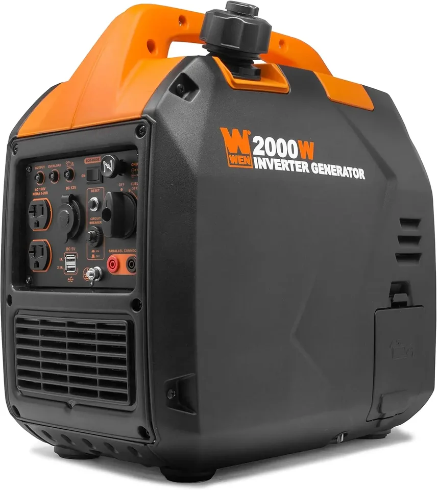 Super tichý 2000-watt prenosný generátor meniča s vypnutím paliva kompatibilné s ultra ľahkou čiernou/oranžovou farbou