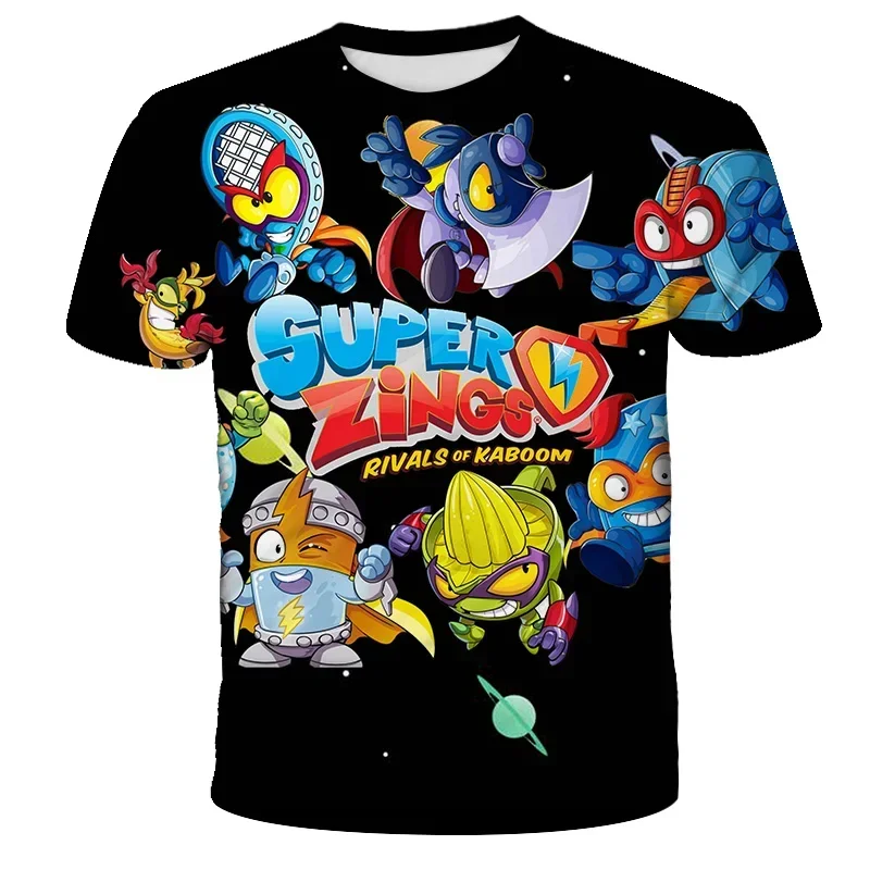 Super Zings T košele Kids Detské batoľa anime hra Streetwear s krátkym rukávom Detské tričko Superzings tričko Detské oblečenie vrcholy
